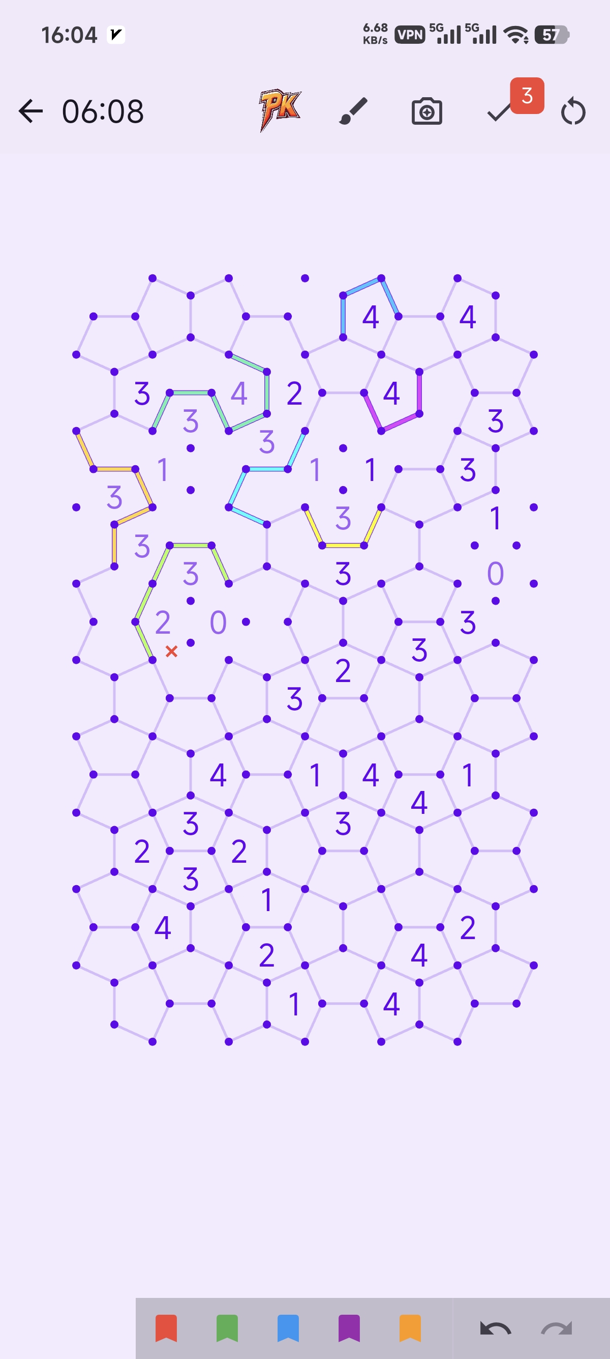 Slitherlink gameplay 3